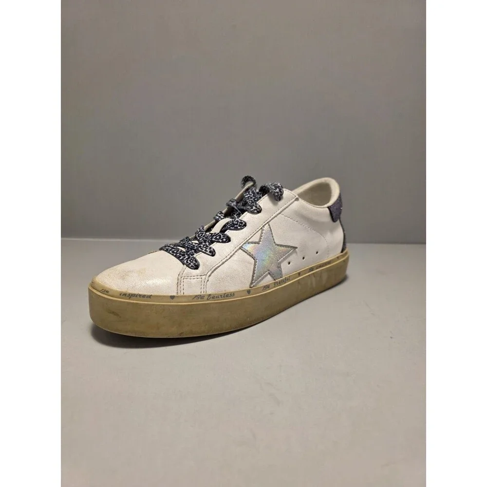 Shu Shop  Reba Pink Glitter Silver Star Low Top Sneakers - Women's size 9
